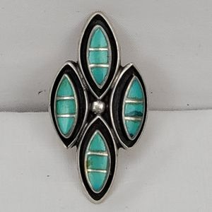 Vintage Tourquose Silvver Ring Indian Jewelry